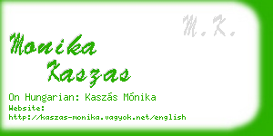 monika kaszas business card