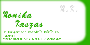 monika kaszas business card
